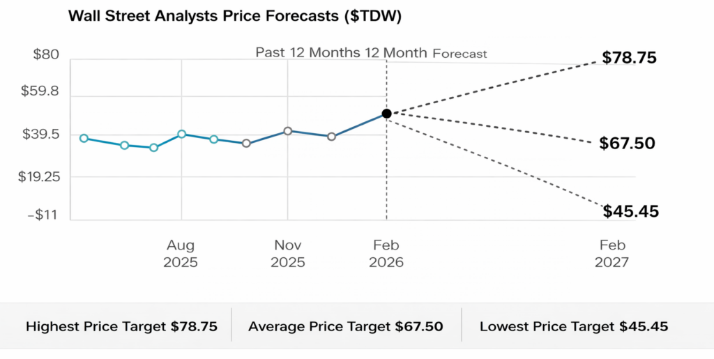 Prime AI Stock of the Week Tidewater ($TDW) - Prime AI 4 TDW Wall Street Analysts Forecast 3 3 26 1 1024x515 1