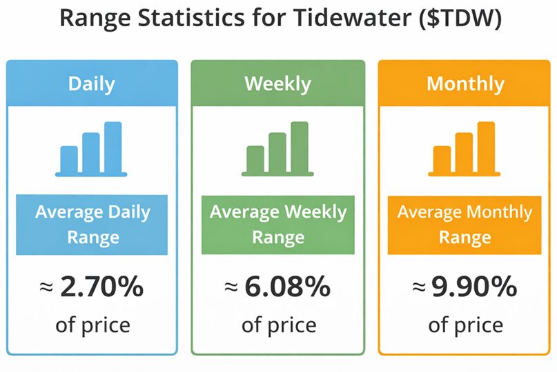 Prime AI Stock of the Week Tidewater ($TDW) - Prime AI 12 TDW trading range metrics 3 4 26